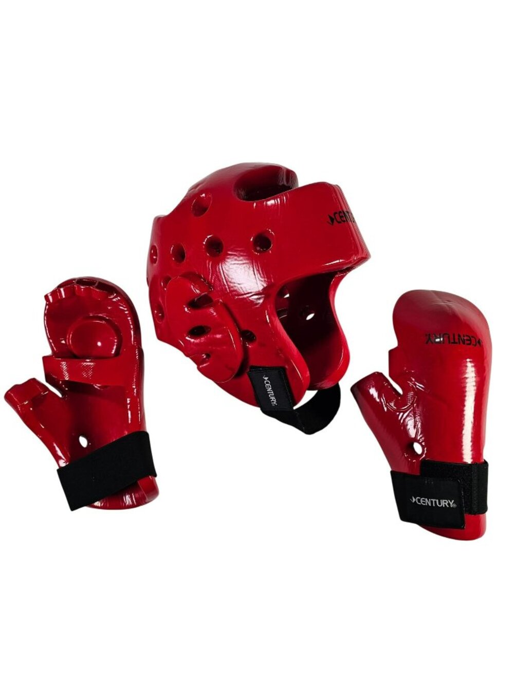 Century Martial Arts MMA Karate Sparring Gear Headgear & Gloves Adult M/L Red